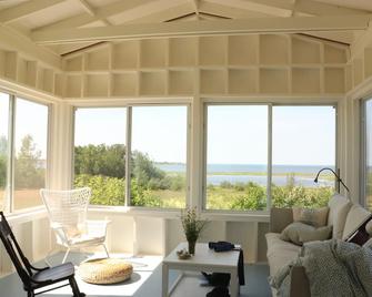 Modernized Waterfront Farmhouse with Wood Stove on 9 Acres of Land - Wallace - Living room