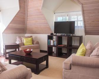 Ocean view Villa 521: 2-bedroom villa with stunning beach view - All Saints - Living room