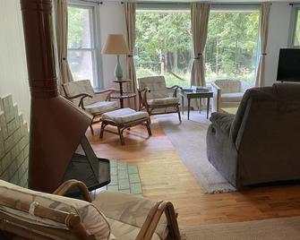 Pier Cove property, Lake MI - 2 minute walk to beach, Fire pit, Outdoor shower - Fennville - Living room