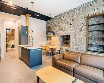 Les Lofts Notre-Dame - Par Les Lofts Vieux-Québec - Quebec - Sala de estar