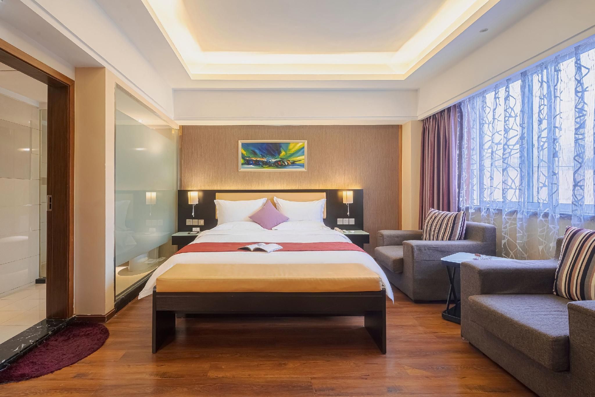 Rongcheng Holiday Hotel (Chengdu Chunxi Road Taikoo Li Branch) - تشنغدو - غرفة نوم