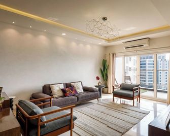 The Ivy Apartment by Red Olive3bhkHitech city - Hyderabad - Sala de estar