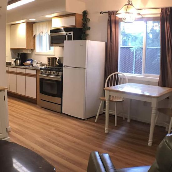 Kitchen view of 7 Gables Inn & Suites