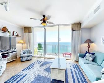 Corner Unit! Wall To Wall Ocean Views! Close To Pier Park! - Panama City Beach - Living room