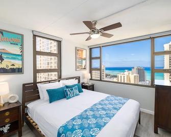 Waikiki Upscale 1 Br - Ocean Views - Parking - Honolulu - Habitación
