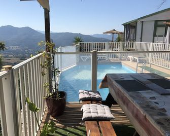Chalet Vanessa gitotel on private property terrace 80m2 panoramic view - Olmeto - Piscine