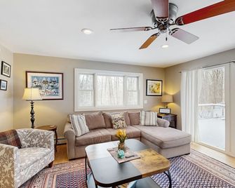 Peaceful riverfront house, dog-friendly, woodstove, decks, bbq, firepit, dock - Newfane - Sala de estar
