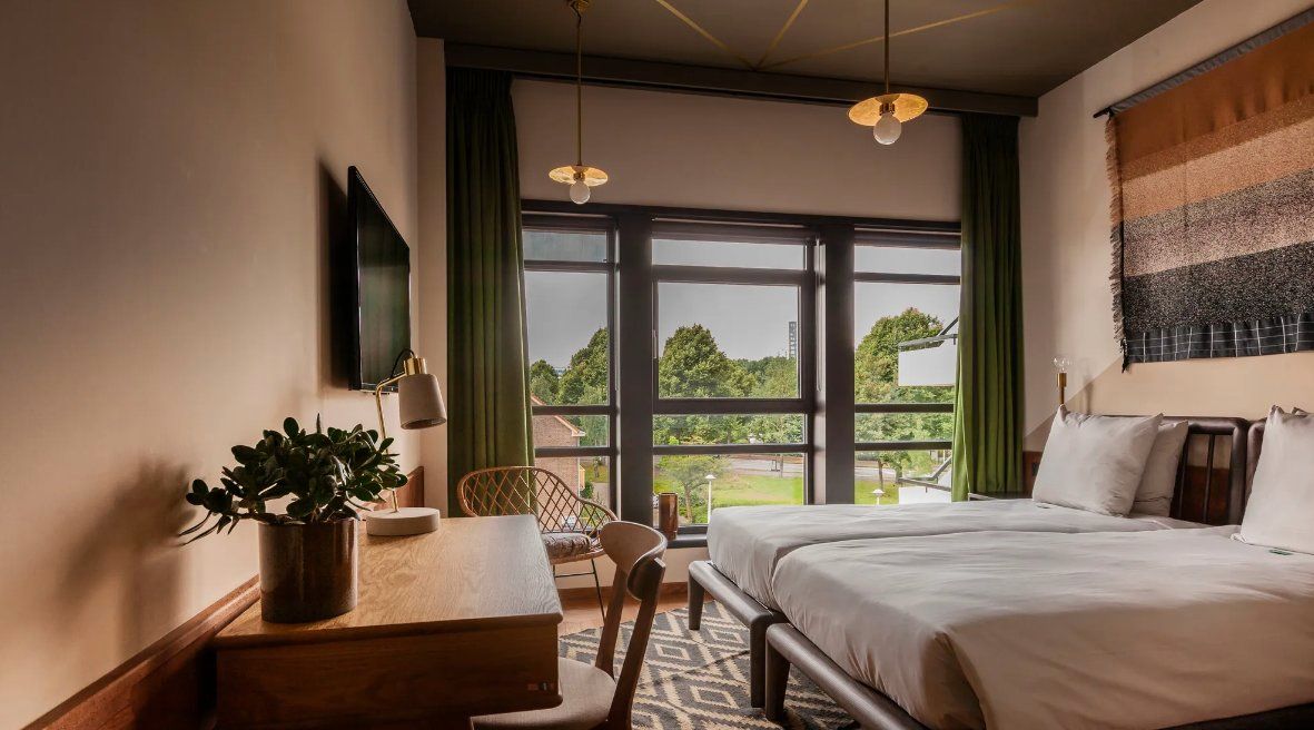 Bedroom view of Hotel V Fizeaustraat