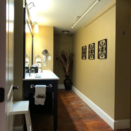 Bathroom view of Suites at 249