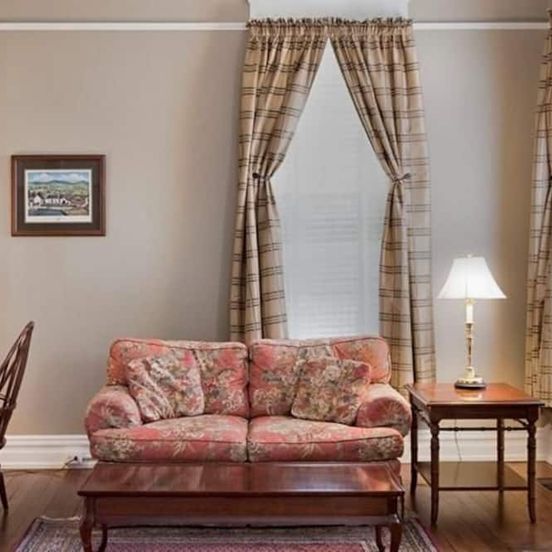 Living room view of Frederick House