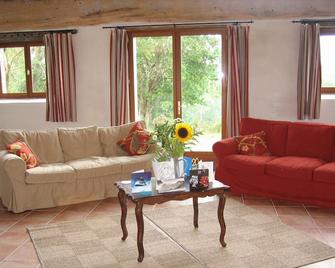 French farmhouse with pool and views of the Pyrenees - Aurignac - Sala de estar