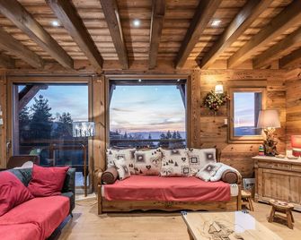 New Chalet 'Under The Rock' 14 Pers - Sauna, Spa, Pool, Cinema, Disco - Le Tholy - Salon