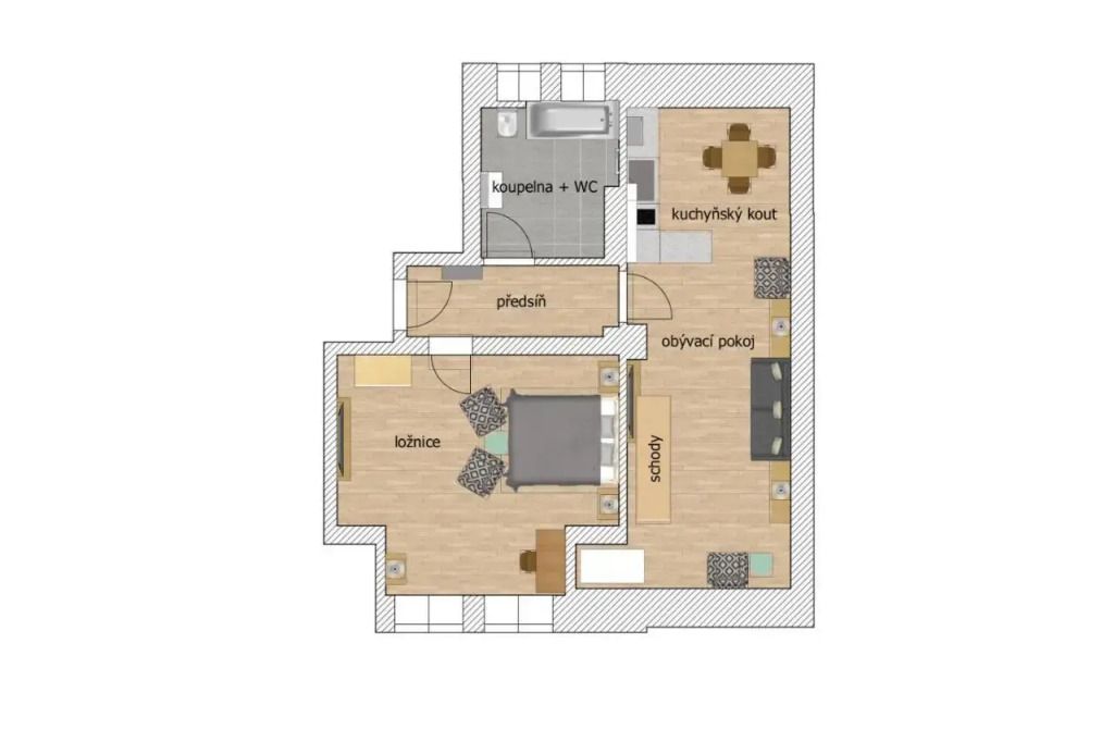 Prague Expat House - פראג - תוכנית קומה (Floorplan)