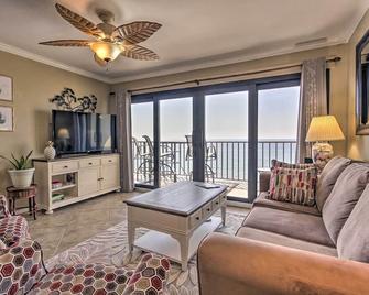 11th-Floor PCB Condo with Ocean View, Walk to Dining - Panama City Beach - Living room