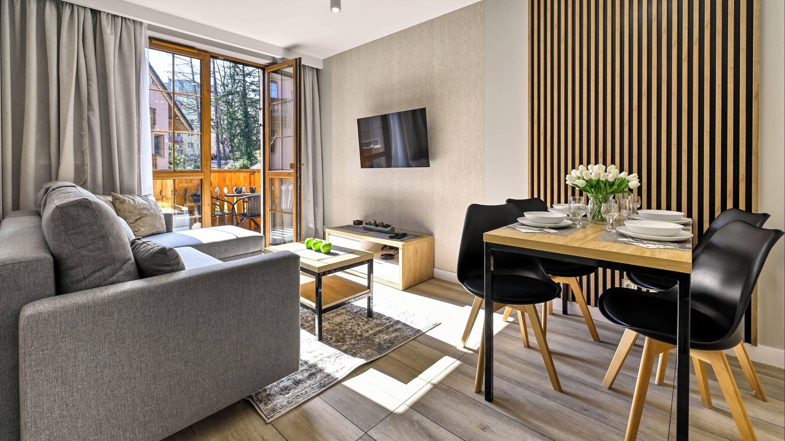 أبارتامنتي صن آند سنو نادجيتشنا - كيرباكز - غرفة معيشة