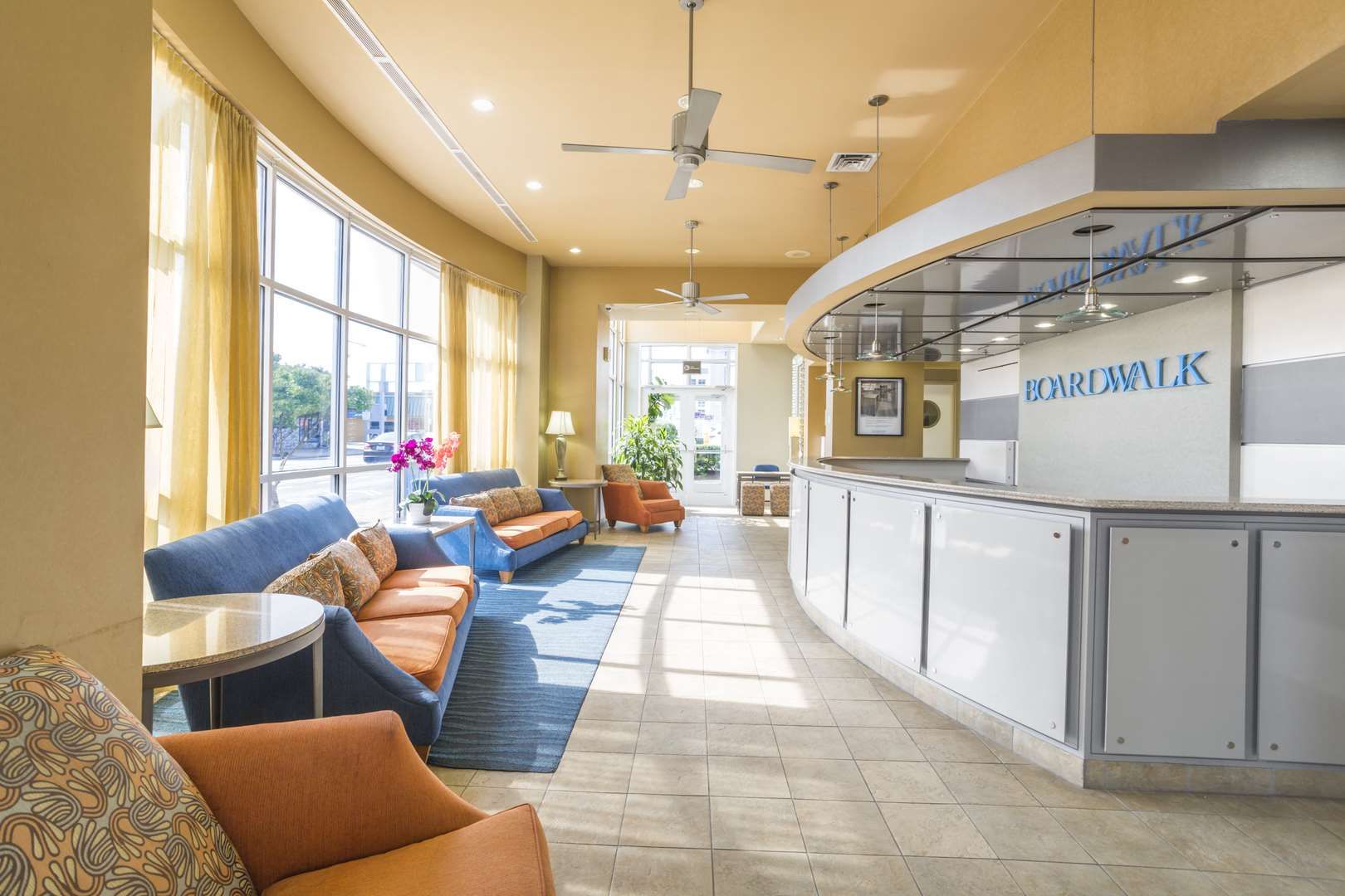 Lobby view of Boardwalk Resort and Villas