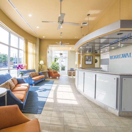 Lobby view of Boardwalk Resort and Villas