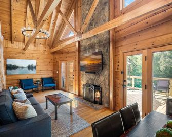 Mountain Island Lake Lodge: Private Dock, Kayaks, Paddle Boards, Family Fun! - Huntersville - Living room