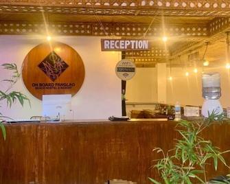 On Board Panglao Beach Hostel & Resort With Free Motorbike - Panglao - Recepción
