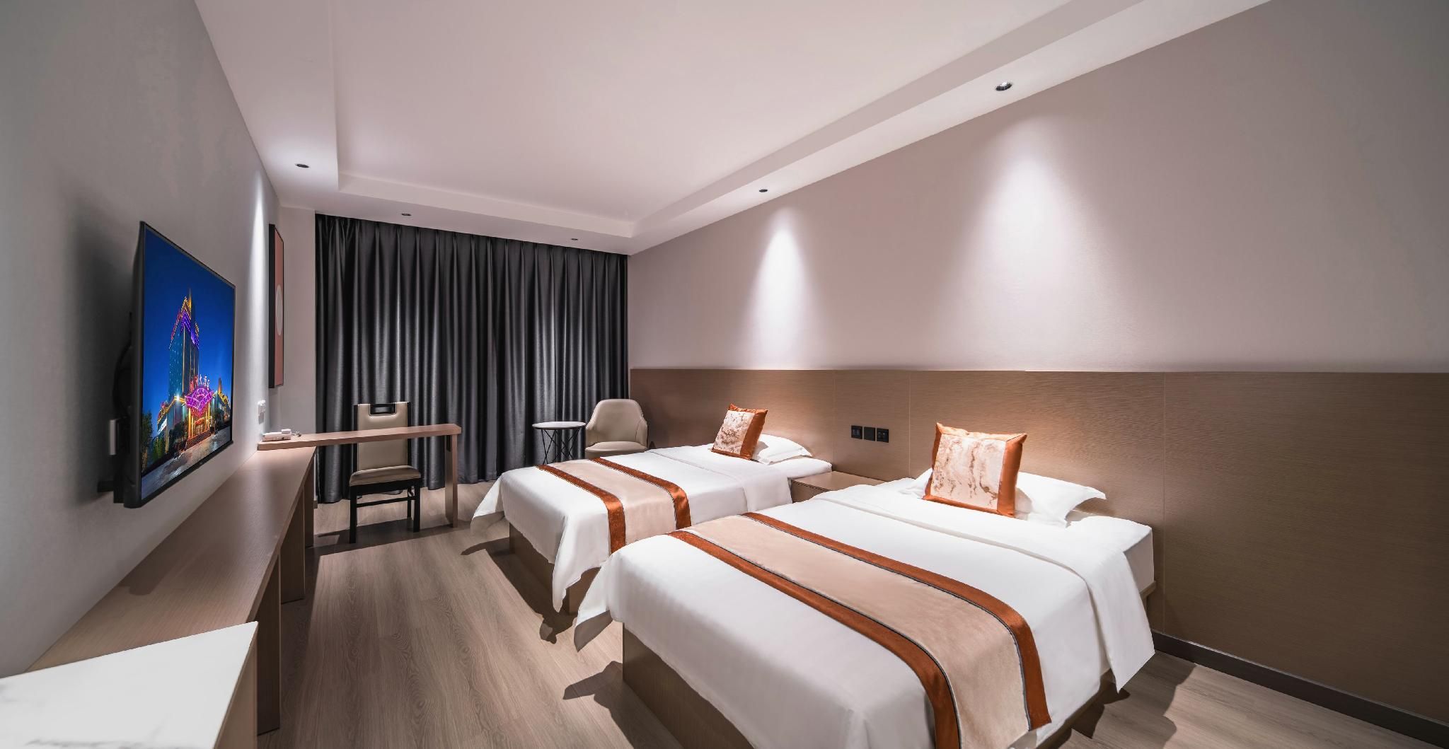 تيانجين جالاكسي هوتل - تيانجين - غرفة نوم