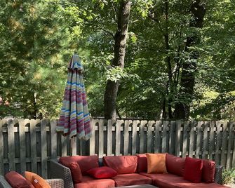 Cozy Cottage with Guest House, 15 minute walk to the beach and Pet Friendly. - Michigan City - Patio