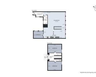 Downtown Dream Apartment in two Floors With Rooftop Balcony All Yours - Kopenhaga - Floorplan