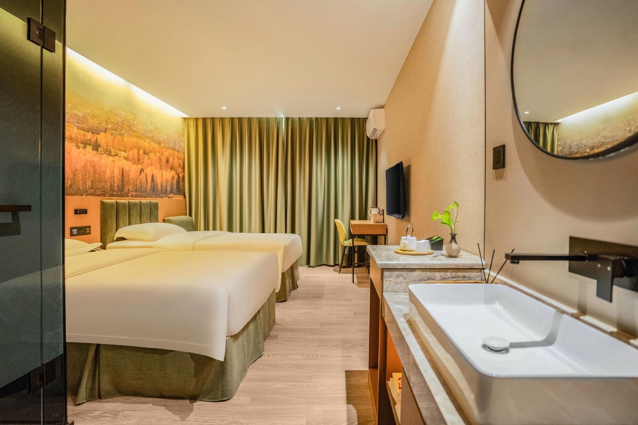 Qiankunrun Boutique Hotel (Jiang Bei Old Shteet Store) - Meizhou - Bedroom