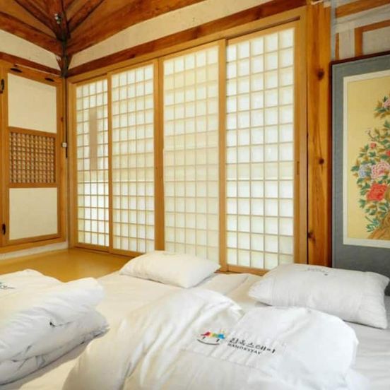 Bedroom view of Gallery Jin Hanok Guesthouse