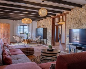 Villa in Fuerteventura with private pool - La Oliva - Wohnzimmer