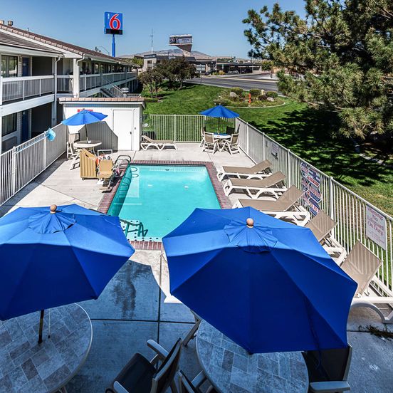 Pool view of Motel 6 - Sparks, Nv - Airport - Sparks