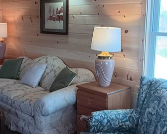 Sandy's Beachfront Cabin A Visit Eastern Most Point In Us 1 Mile By State Park - Lubec - Living room