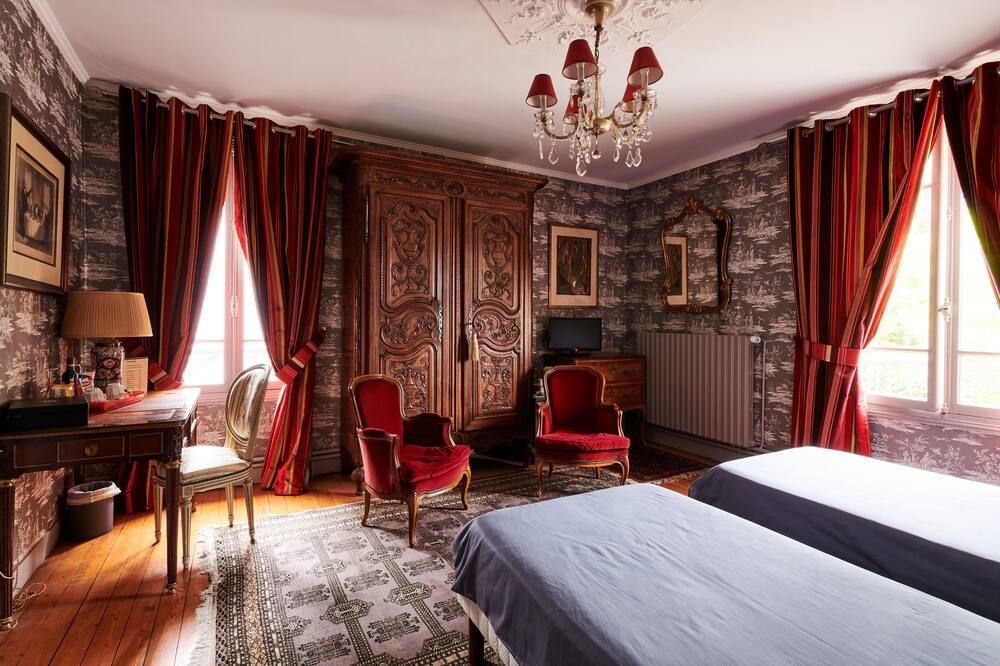 Manoir des Lions de Tourgéville - דואו-וויל - חדר שינה