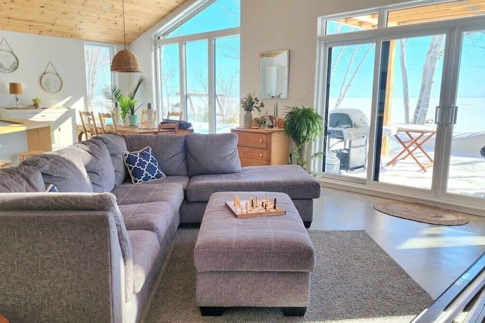 Le Betula - Nature Escape with Private Beach - Saint-Félicien - Living room