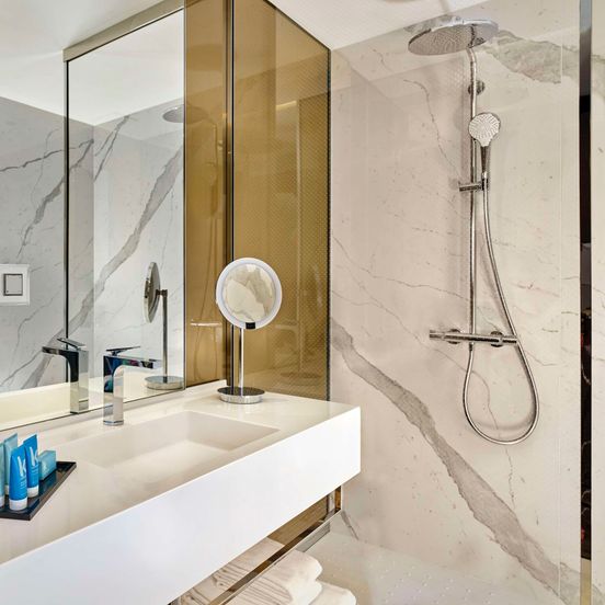 Bathroom view of art'otel Zagreb