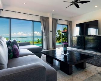 Panoramic View 4br Cape Yamu Pool Villa - Phuket City - Living room
