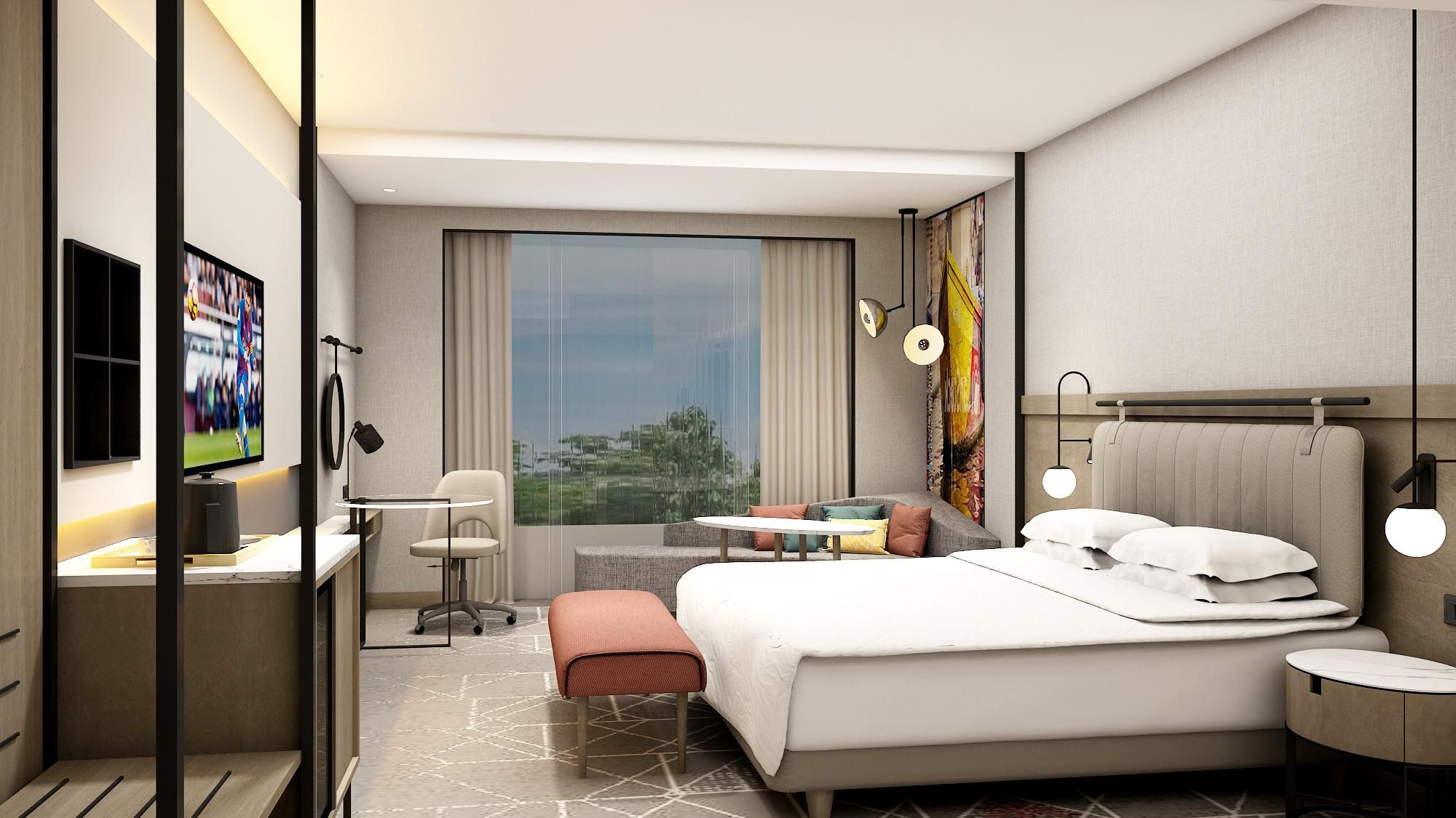Ramada Plaza By Wyndham Jhv Varanasi - ורנאסי - חדר שינה