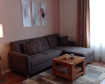 Ferienwohnung Greifenbach, Gartennutzung, Haustiere willkommen - Geyer - Вітальня