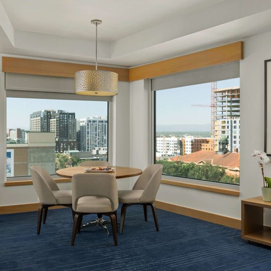 Dining room view of the ART, a hotel