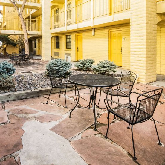 Patio view of La Quinta Inn by Wyndham Colorado Springs Garden of the Gods