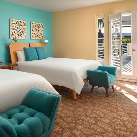 Bedroom view of Movie Colony Hotel