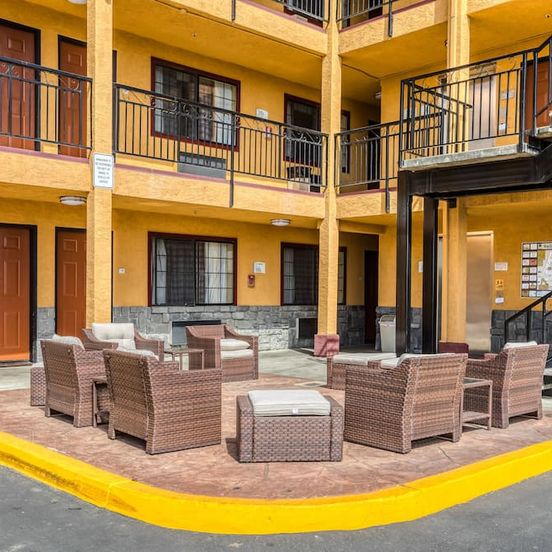 Patio view of Quality Inn Salinas