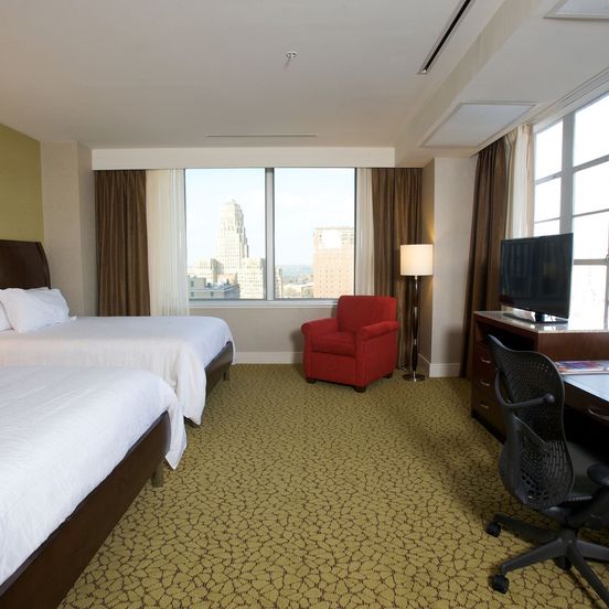 Bedroom view of Hilton Garden Inn Buffalo Downtown
