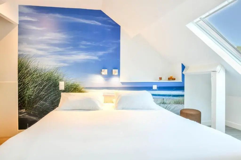 Les Vagues Hôtel Restaurant - ביסקארוס - חדר שינה