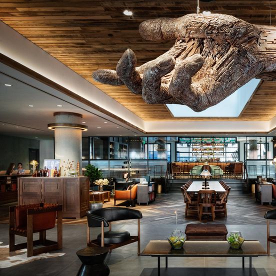 Lounge view of The Maven Hotel at Dairy Block