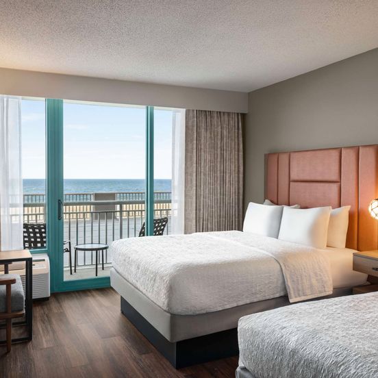 Bedroom view of Hampton Inn Virginia Beach-Oceanfront South