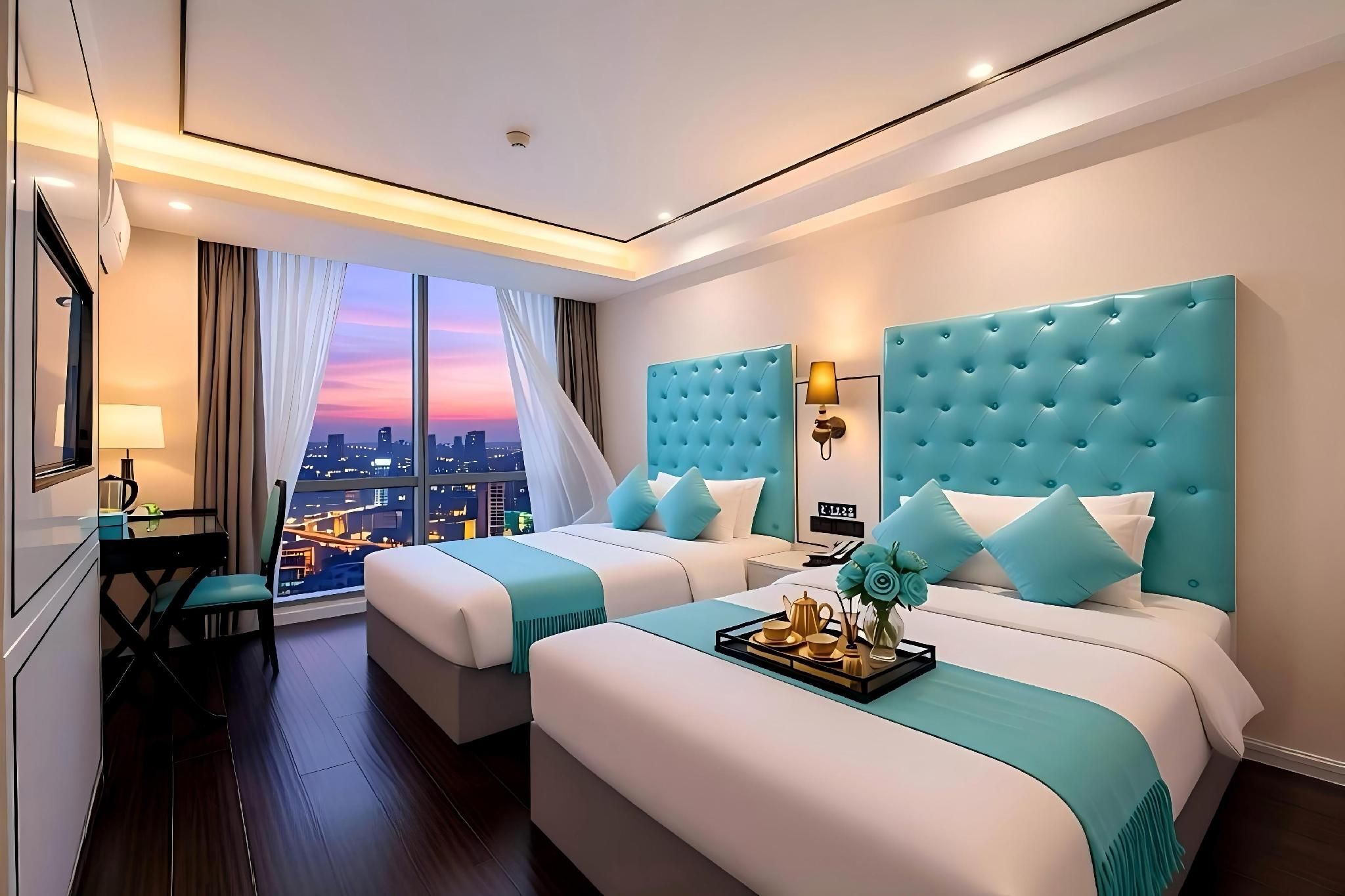 Lanzhou Zhangye Road Provincial Government Metro Station Feitian Ruyi Hotel - لانتشو - غرفة نوم