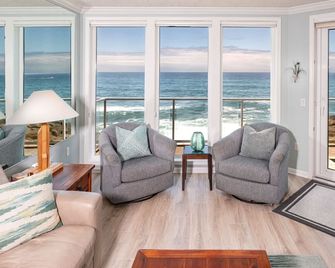Oceanfront, Whale Watching, Pool - Whalers View - Depoe Bay - Wohnzimmer