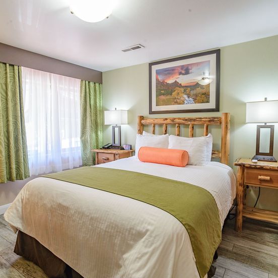 Bedroom view of Pioneer Lodge