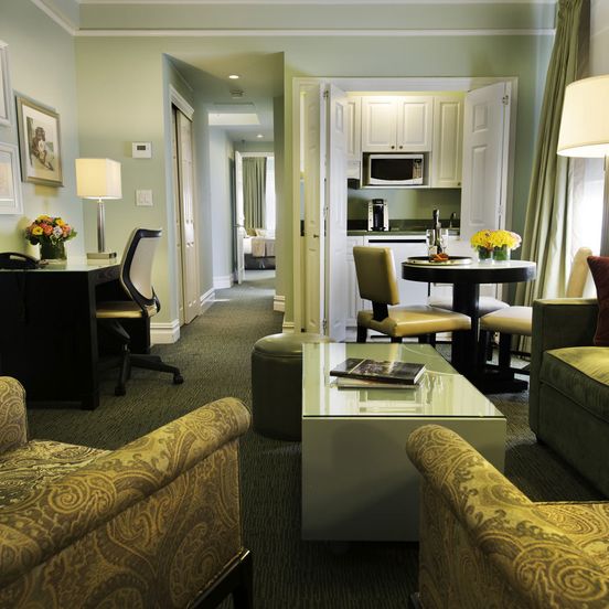 Living room view of Hotel Beacon