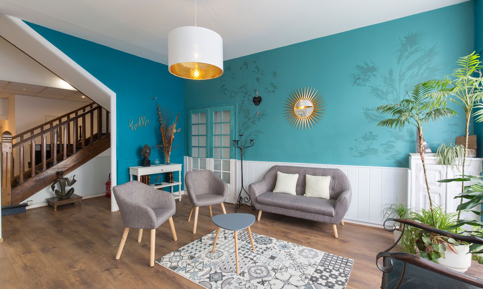 Hotel Au Pavillon Bleu - Lourdes - Wohnzimmer